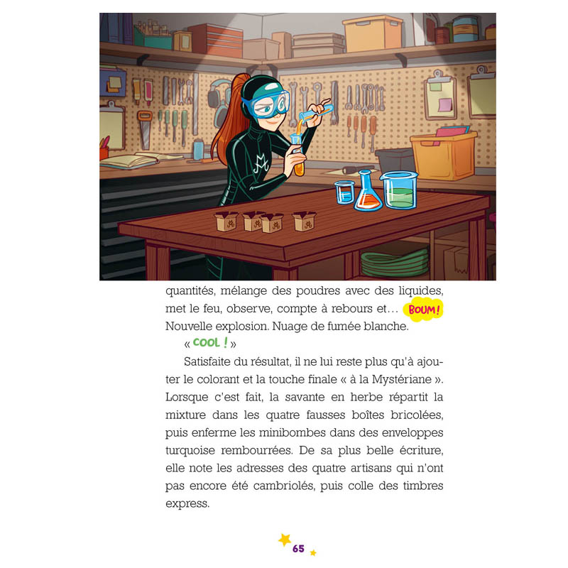 Mystériane — Interior: Laboratorio, editorial illustration by Melissa Ballesteros